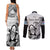 Fiji Tapa Rugby Couples Matching Tank Maxi Dress and Long Sleeve Button Shirts Flying Fijian 2023 World Cup With Dabbing Ball LT14 - Polynesian Pride