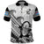 Fiji Tapa Rugby Polo Shirt Flying Fijian 2023 World Cup With Dabbing Ball LT14 White - Polynesian Pride