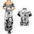 Custom Fiji Tapa Rugby Couples Matching Summer Maxi Dress and Hawaiian Shirt Flying Fijian 2023 World Cup With Dabbing Ball LT14 - Polynesian Pride