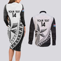 Custom Fiji Rugby Couples Matching Long Sleeve Bodycon Dress and Long Sleeve Button Shirt Go Champions Fijian Tapa Cloth