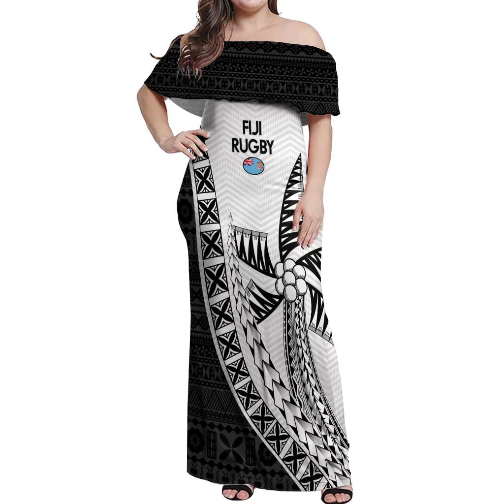 maxi rugby dress Custom Fiji Rugby Off Shoulder Maxi Dress Go Champions Fijian Tapa Clo