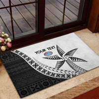 Custom Fiji Rugby Rubber Doormat Go Champions Fijian Tapa Cloth