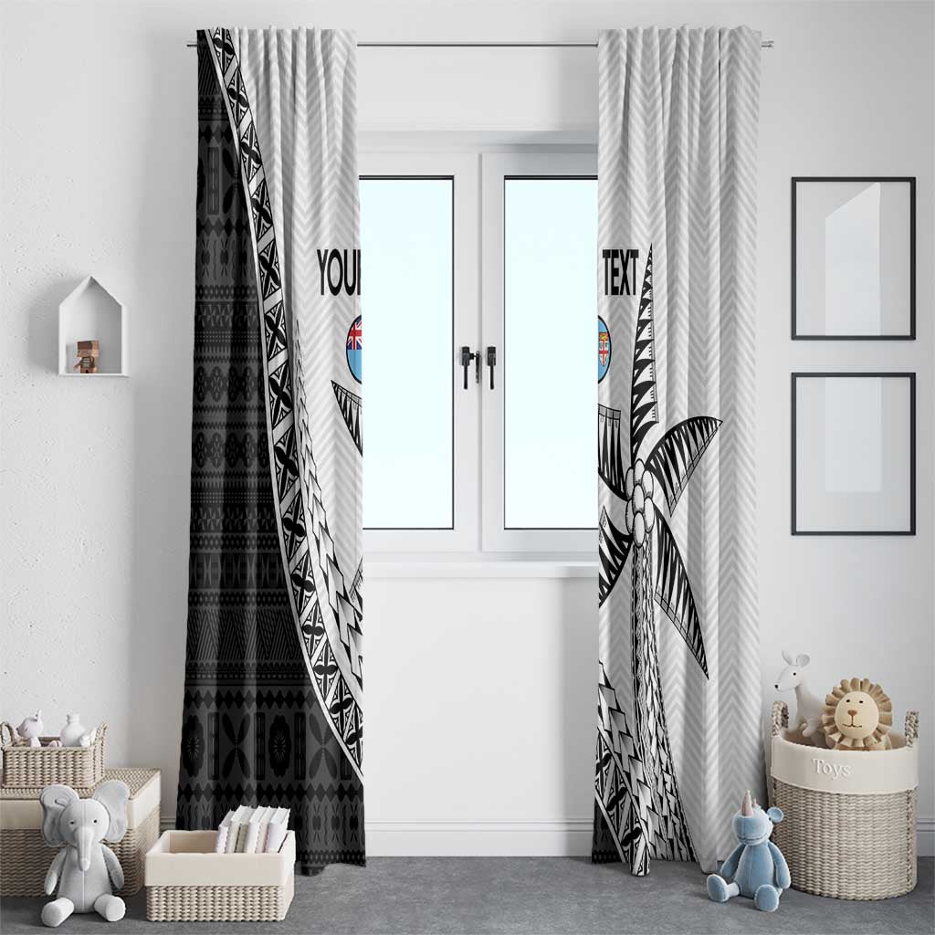 Custom Fiji Rugby Window Curtain Go Champions Fijian Tapa Cloth