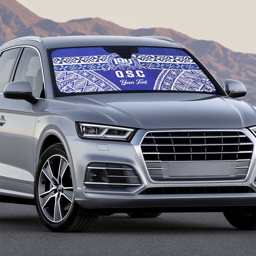 Personalised Queen Salote College Auto Sun Shade Kolisi Fefine 100th Anniversary Kupesi Blue - Polynesian Pride