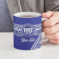 Personalised Queen Salote College Ceramic Mug Kolisi Fefine 100th Anniversary Kupesi Blue - Polynesian Pride