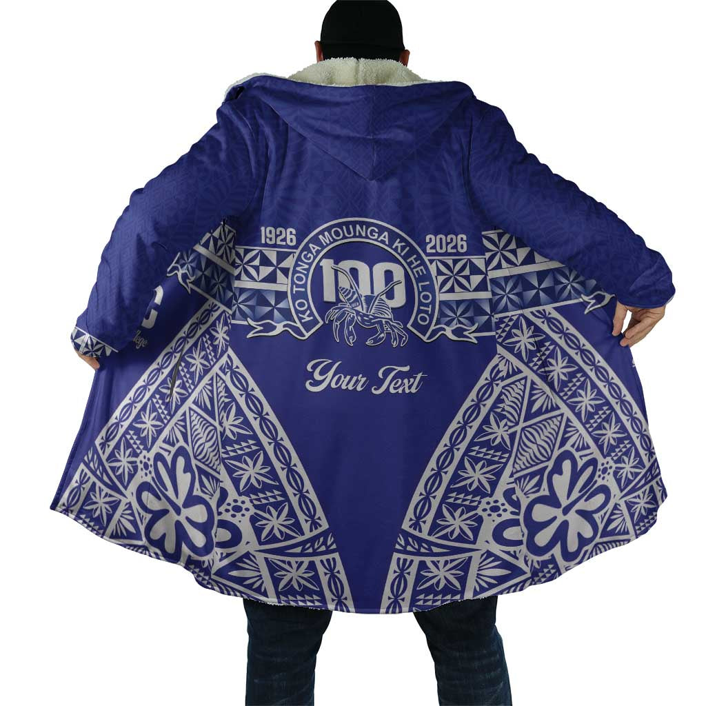 Personalised Queen Salote College Cloak Kolisi Fefine 100th Anniversary Kupesi Blue - Polynesian Pride