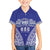 Personalised Queen Salote College Family Matching Long Sleeve Bodycon Dress and Hawaiian Shirt Kolisi Fefine 100th Anniversary Kupesi Blue - Polynesian Pride