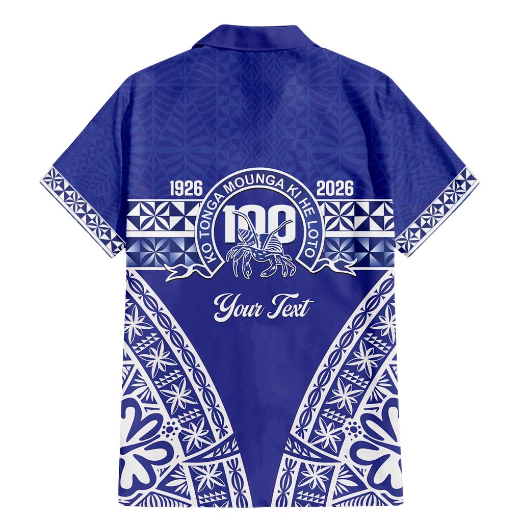 Personalised Queen Salote College Family Matching Mermaid Dress and Hawaiian Shirt Kolisi Fefine 100th Anniversary Kupesi Blue - Polynesian Pride