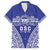 Personalised Queen Salote College Family Matching Short Sleeve Bodycon Dress and Hawaiian Shirt Kolisi Fefine 100th Anniversary Kupesi Blue - Polynesian Pride