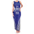 Personalised Queen Salote College Family Matching Tank Maxi Dress and Hawaiian Shirt Kolisi Fefine 100th Anniversary Kupesi Blue - undefined