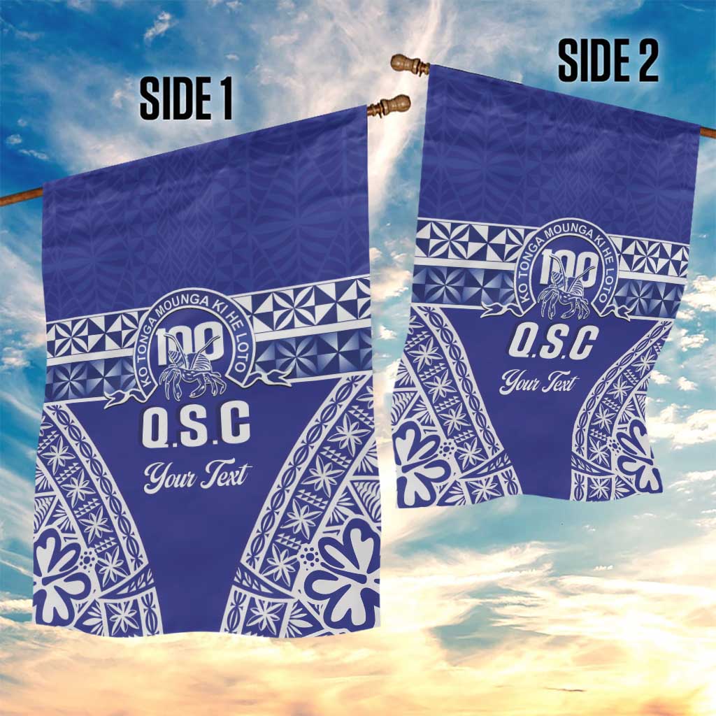 Personalised Queen Salote College Garden Flag Kolisi Fefine 100th Anniversary Kupesi Blue - Polynesian Pride
