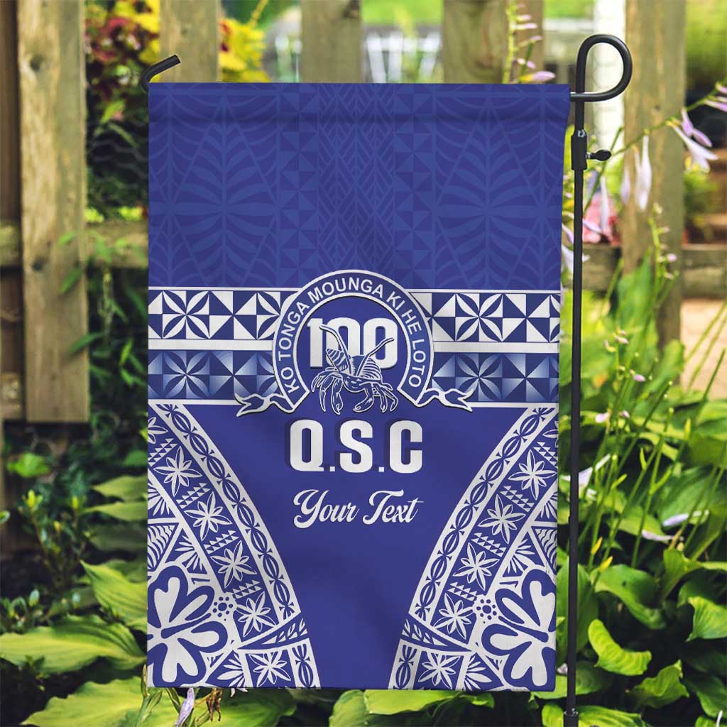 Personalised Queen Salote College Garden Flag Kolisi Fefine 100th Anniversary Kupesi Blue - Polynesian Pride