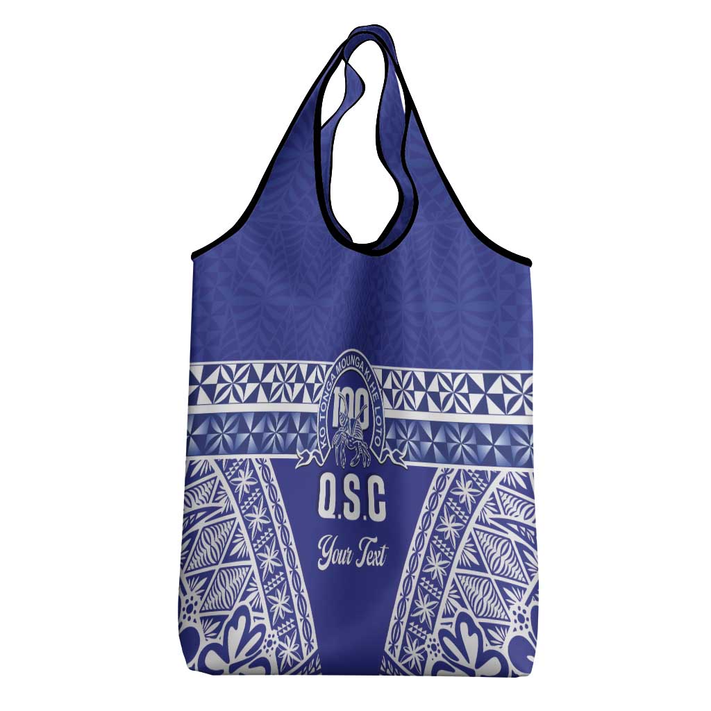 Personalised Queen Salote College Grocery Bag Kolisi Fefine 100th Anniversary Kupesi Blue - Polynesian Pride