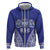 Personalised Queen Salote College Hoodie Kolisi Fefine 100th Anniversary Kupesi Blue - Polynesian Pride