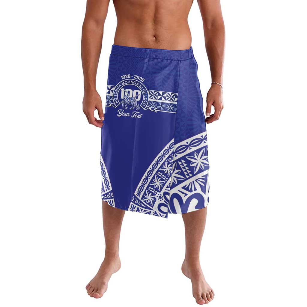 Personalised Queen Salote College Lavalava Kolisi Fefine 100th Anniversary Kupesi Blue - Polynesian Pride
