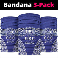 Personalised Queen Salote College Neck Gaiter Kolisi Fefine 100th Anniversary Kupesi Blue - Polynesian Pride