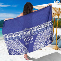 Personalised Queen Salote College Sarong Kolisi Fefine 100th Anniversary Kupesi Blue - Polynesian Pride