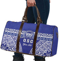 Personalised Queen Salote College Travel Bag Kolisi Fefine 100th Anniversary Kupesi Blue - Polynesian Pride