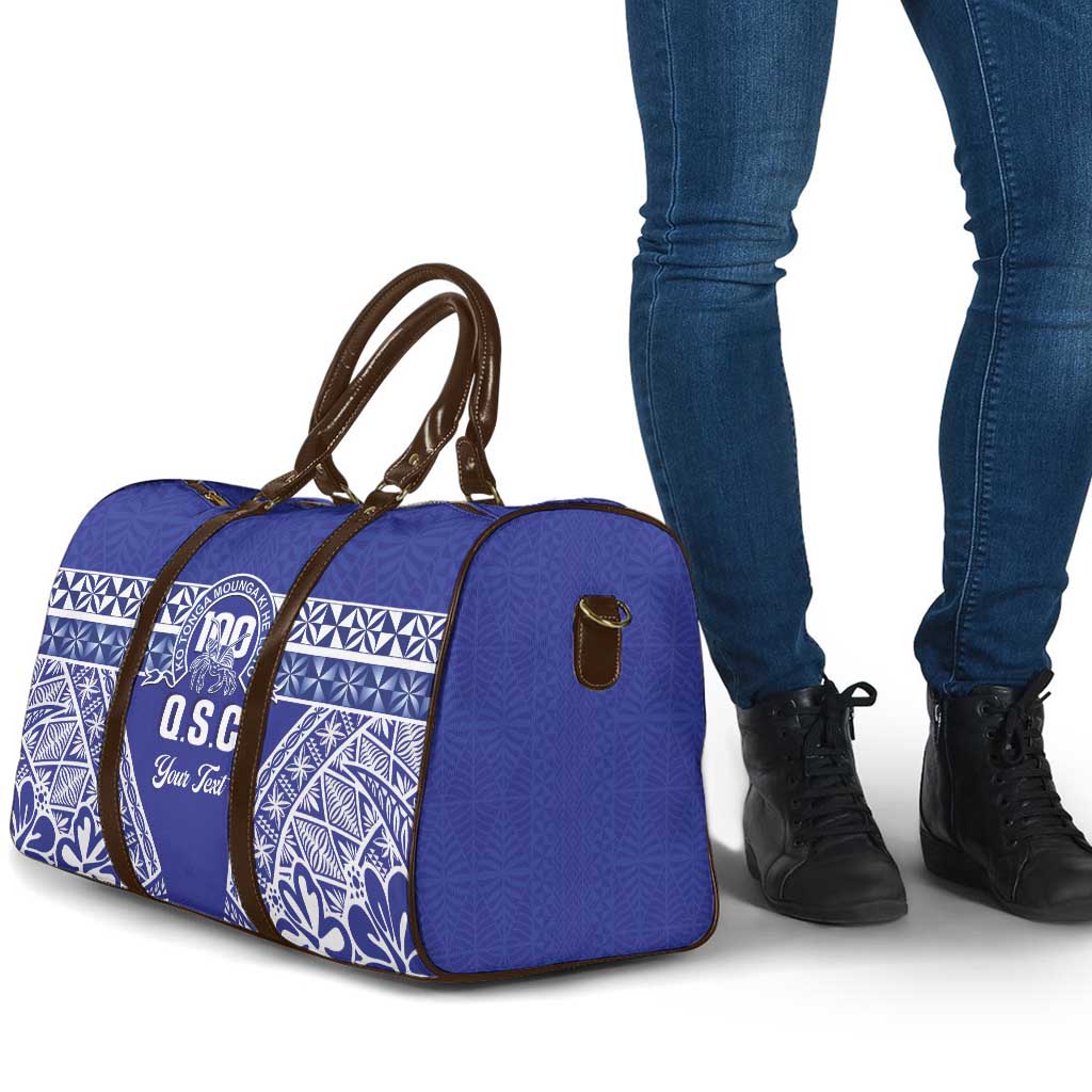 Personalised Queen Salote College Travel Bag Kolisi Fefine 100th Anniversary Kupesi Blue - Polynesian Pride