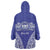 Personalised Queen Salote College Wearable Blanket Hoodie Kolisi Fefine 100th Anniversary Kupesi Blue - Polynesian Pride