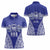 Personalised Queen Salote College Women Polo Shirt Kolisi Fefine 100th Anniversary Kupesi Blue - Polynesian Pride