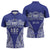 Personalised Queen Salote College Zipper Polo Shirt Kolisi Fefine 100th Anniversary Kupesi Blue - Polynesian Pride