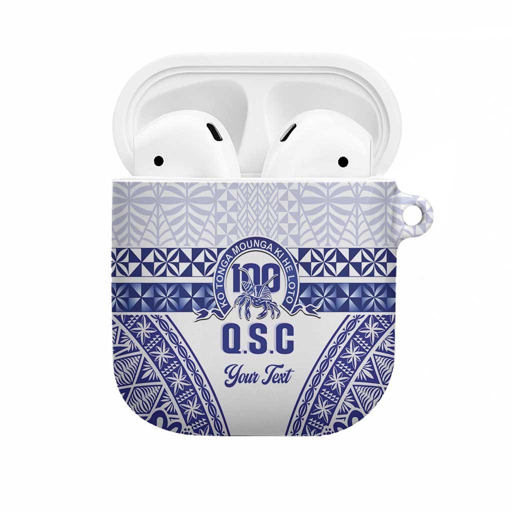Personalised Queen Salote College AirPods Case Kolisi Fefine 100th Anniversary Kupesi White - Polynesian Pride