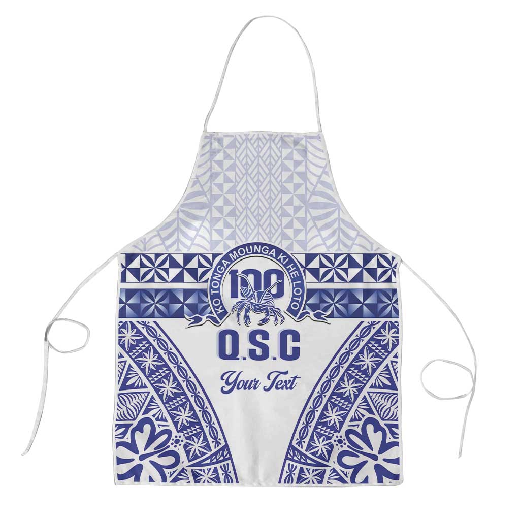 Personalised Queen Salote College Apron Kolisi Fefine 100th Anniversary Kupesi White - Polynesian Pride