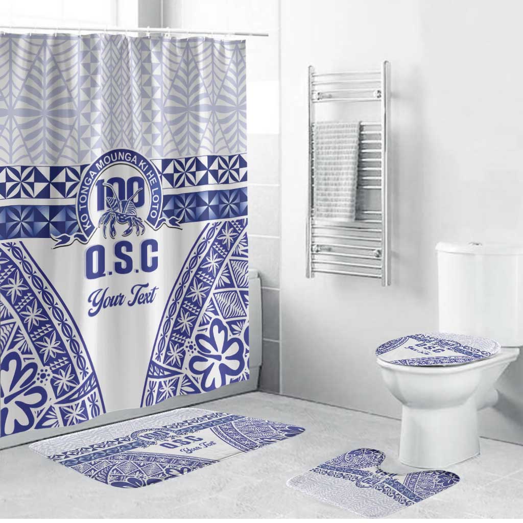Personalised Queen Salote College Bathroom Set Kolisi Fefine 100th Anniversary Kupesi White - Polynesian Pride