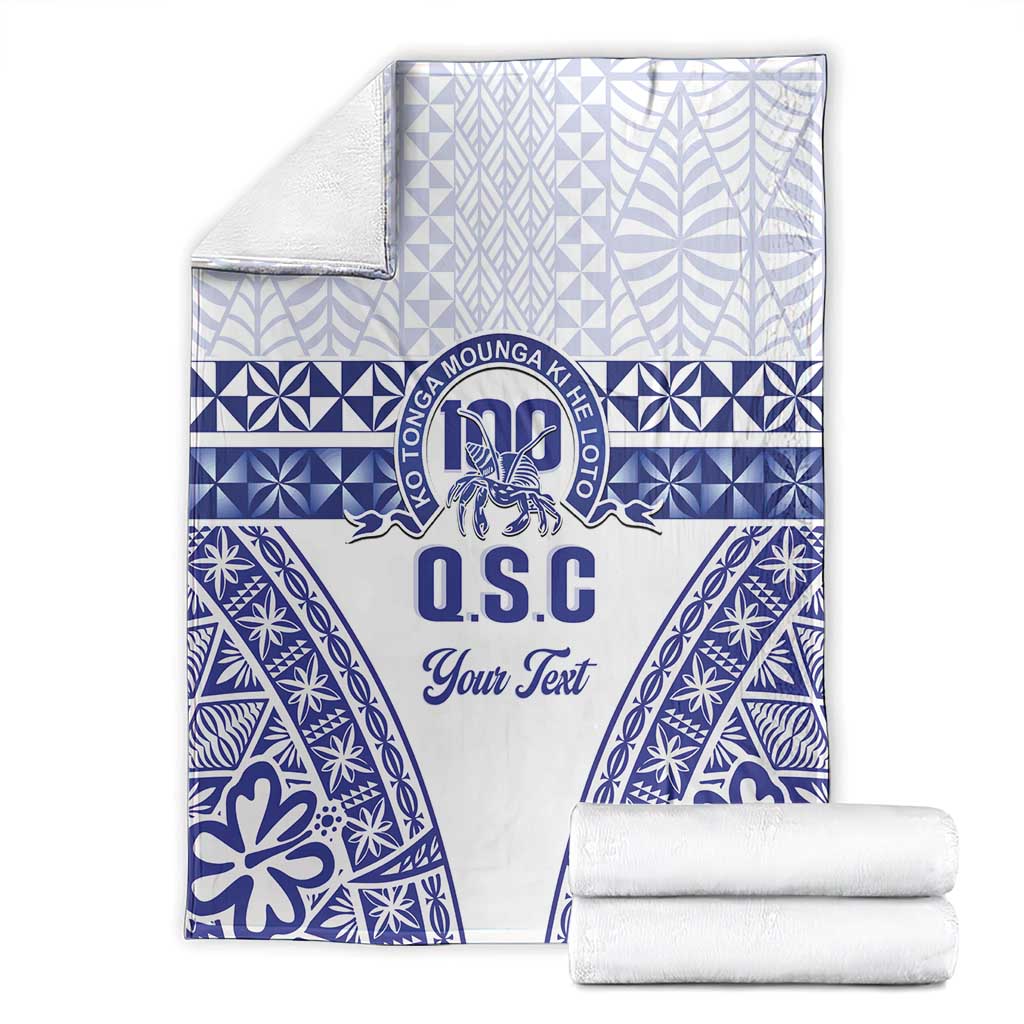 Personalised Queen Salote College Blanket Kolisi Fefine 100th Anniversary Kupesi White - Polynesian Pride