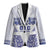 Personalised Queen Salote College Blazer Kolisi Fefine 100th Anniversary Kupesi White - Polynesian Pride