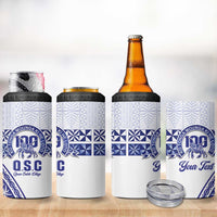 Personalised Queen Salote College 4 in 1 Can Cooler Tumbler Kolisi Fefine 100th Anniversary Kupesi White - Polynesian Pride