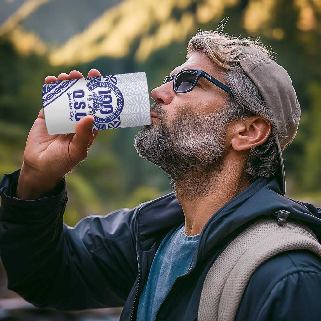 Personalised Queen Salote College 4 in 1 Can Cooler Tumbler Kolisi Fefine 100th Anniversary Kupesi White - Polynesian Pride