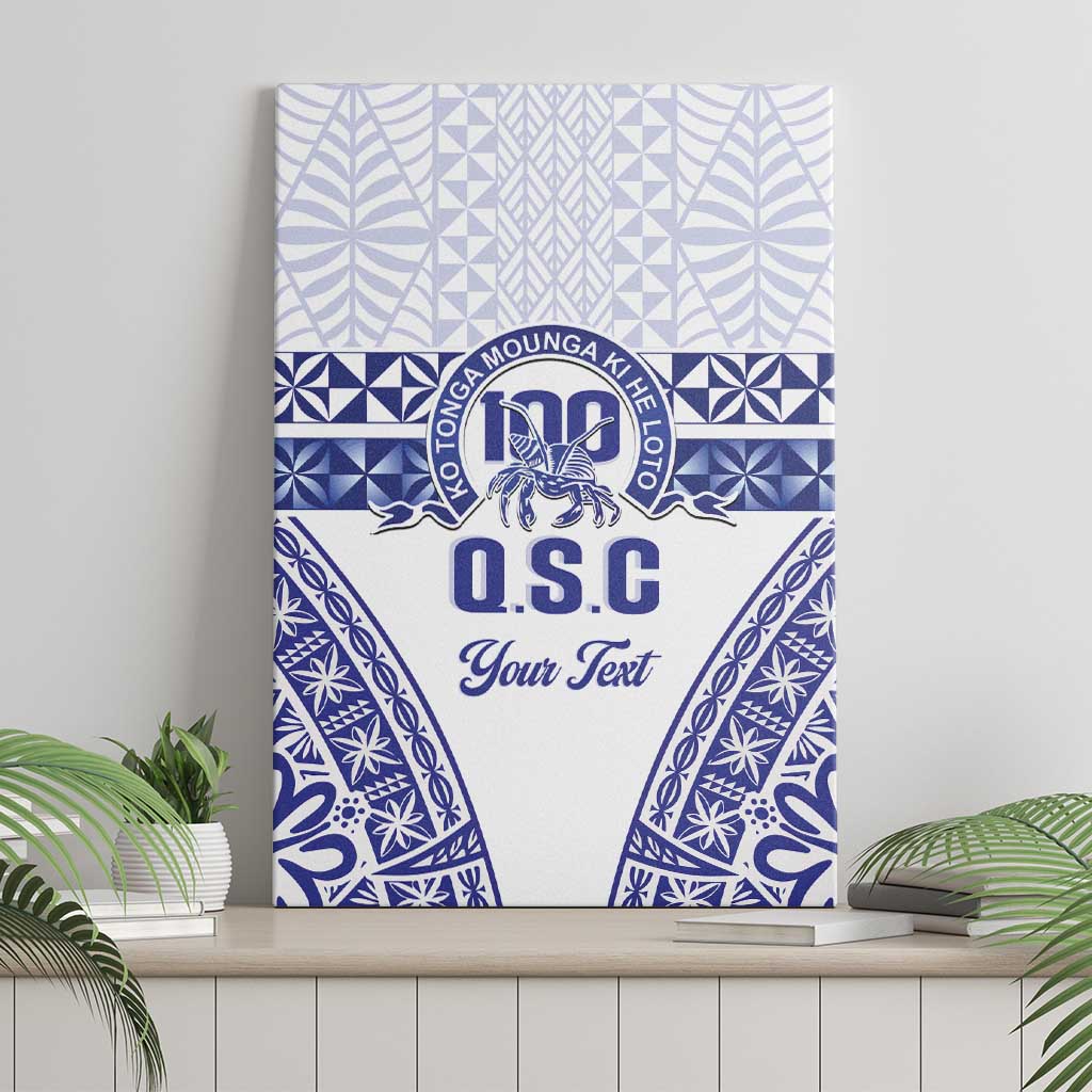 Personalised Queen Salote College Canvas Wall Art Kolisi Fefine 100th Anniversary Kupesi White - Polynesian Pride