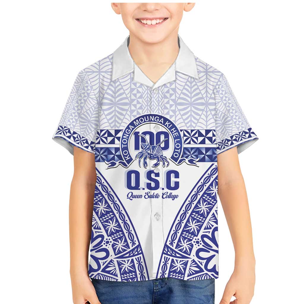 Personalised Queen Salote College Family Matching Mermaid Dress and Hawaiian Shirt Kolisi Fefine 100th Anniversary Kupesi White - Polynesian Pride