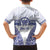 Personalised Queen Salote College Family Matching Off The Shoulder Long Sleeve Dress and Hawaiian Shirt Kolisi Fefine 100th Anniversary Kupesi White - Polynesian Pride