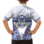 Personalised Queen Salote College Family Matching Short Sleeve Bodycon Dress and Hawaiian Shirt Kolisi Fefine 100th Anniversary Kupesi White - Polynesian Pride