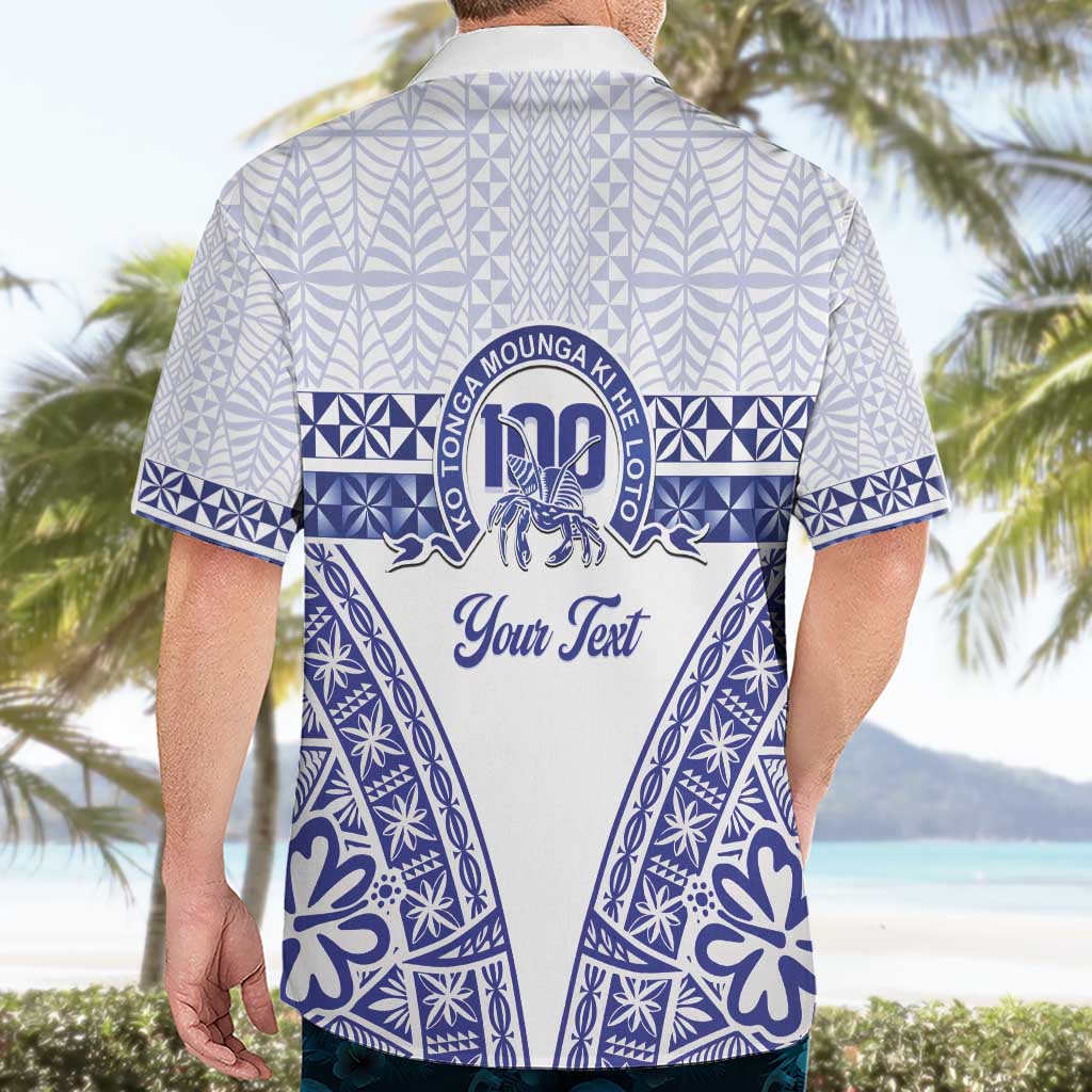 Personalised Queen Salote College Hawaiian Shirt Kolisi Fefine 100th Anniversary Kupesi White - Polynesian Pride