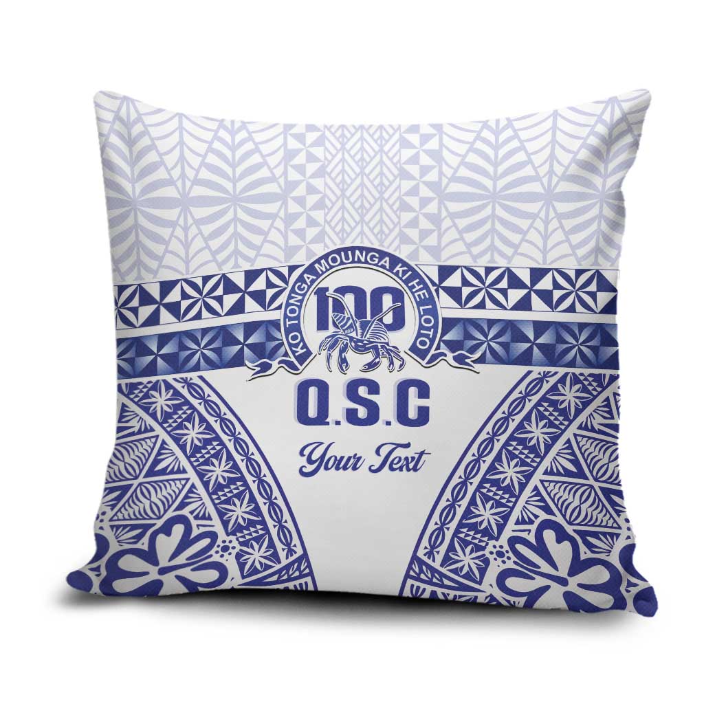 Personalised Queen Salote College Pillow Cover Kolisi Fefine 100th Anniversary Kupesi White - Polynesian Pride