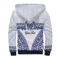 Personalised Queen Salote College Sherpa Hoodie Kolisi Fefine 100th Anniversary Kupesi White - Polynesian Pride