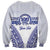 Personalised Queen Salote College Sweatshirt Kolisi Fefine 100th Anniversary Kupesi White - Polynesian Pride