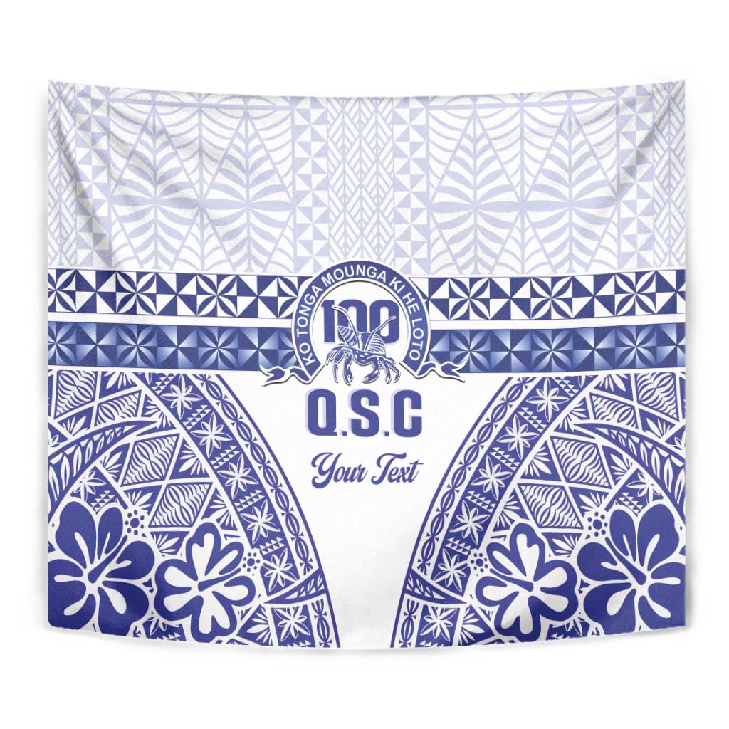 Personalised Queen Salote College Tapestry Kolisi Fefine 100th Anniversary Kupesi White - Polynesian Pride
