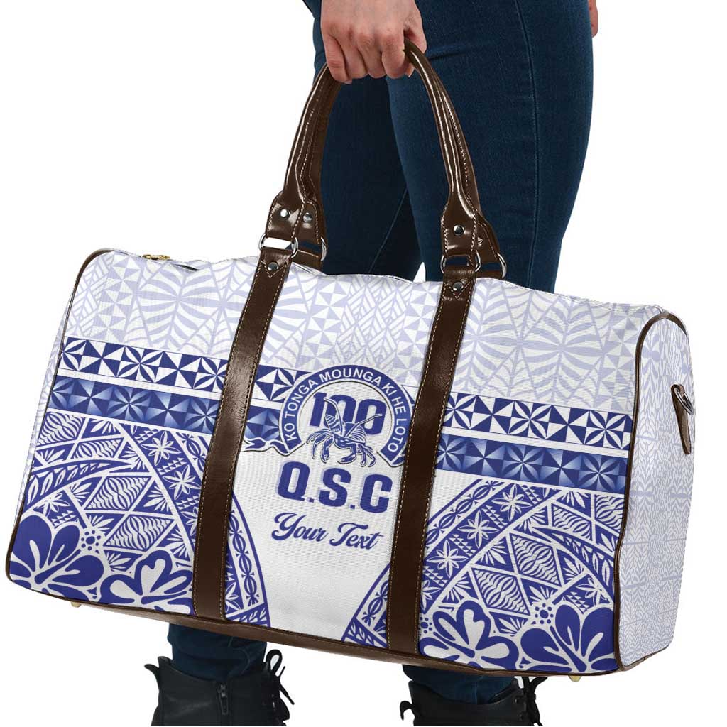 Personalised Queen Salote College Travel Bag Kolisi Fefine 100th Anniversary Kupesi White - Polynesian Pride