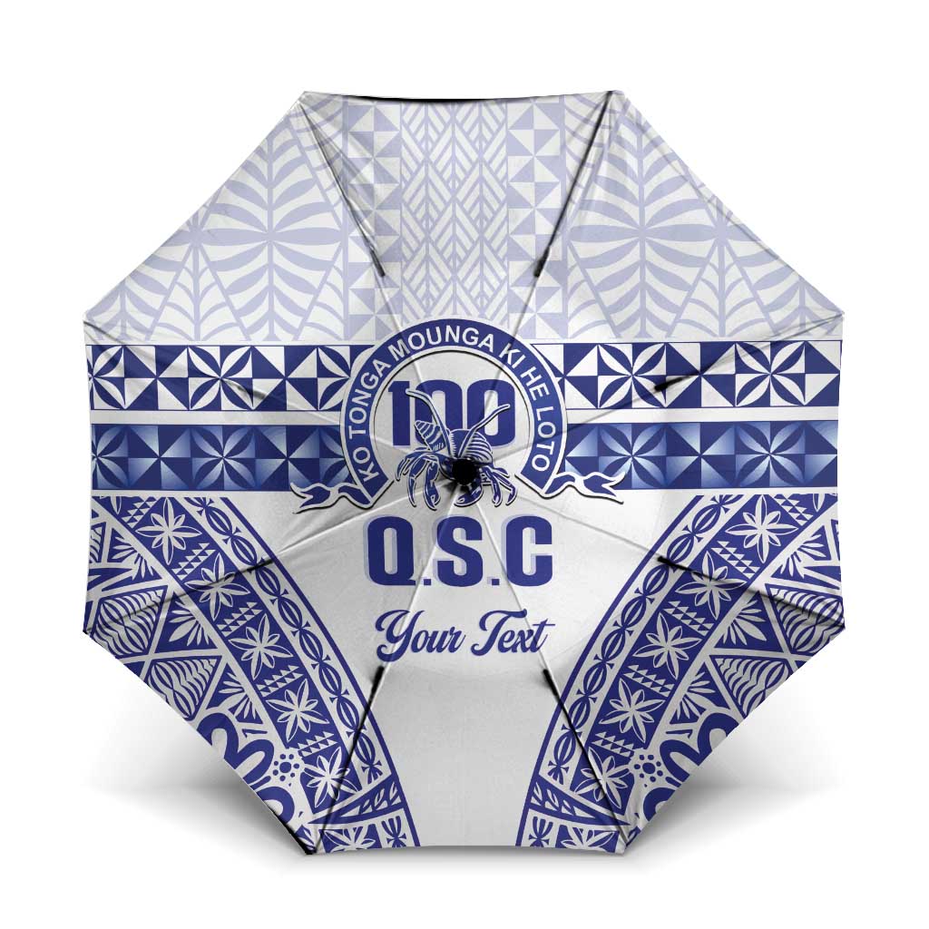 Personalised Queen Salote College Umbrella Kolisi Fefine 100th Anniversary Kupesi White - Polynesian Pride