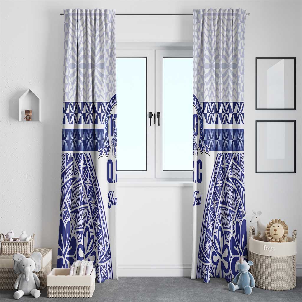 Personalised Queen Salote College Window Curtain Kolisi Fefine 100th Anniversary Kupesi White - Polynesian Pride