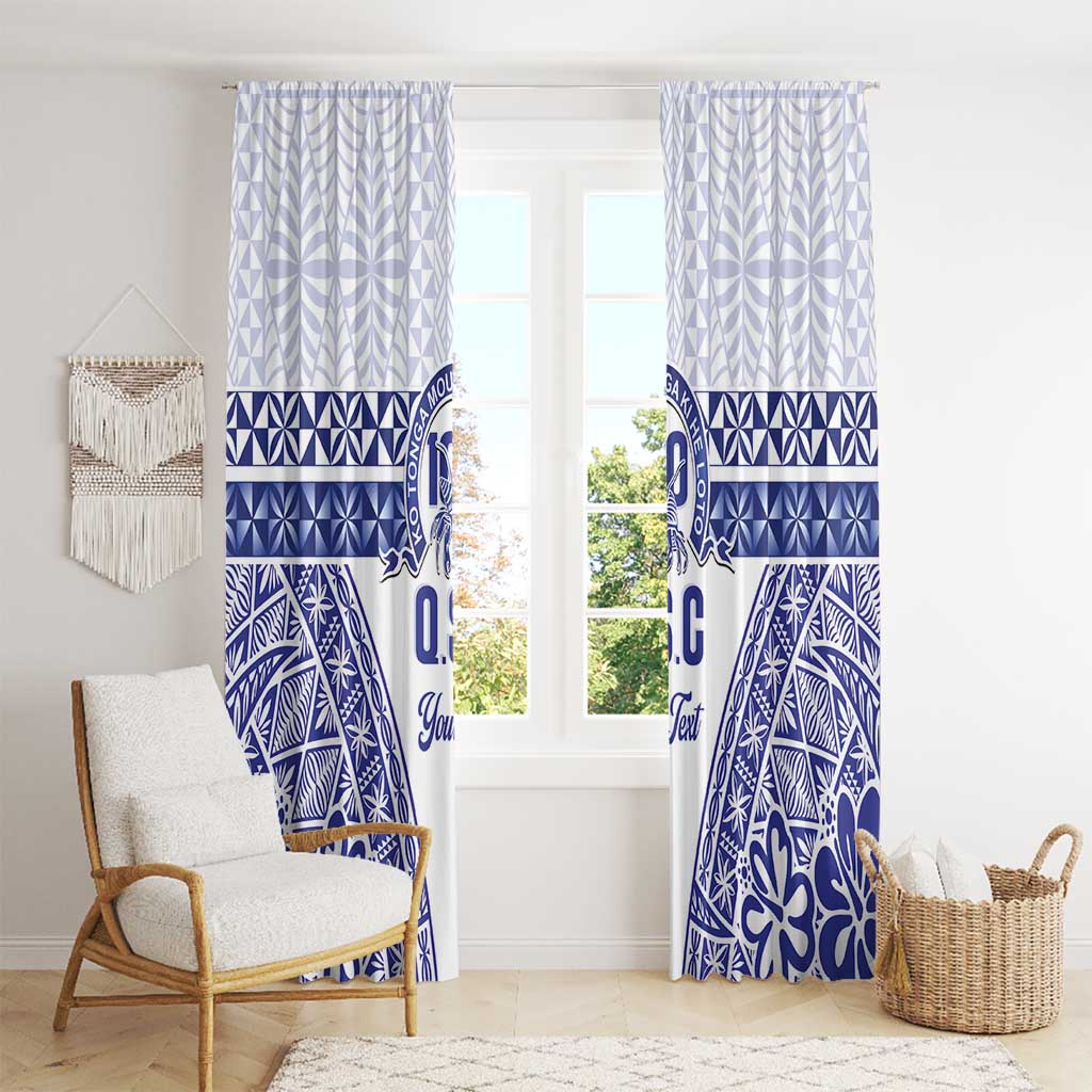 Personalised Queen Salote College Window Curtain Kolisi Fefine 100th Anniversary Kupesi White - Polynesian Pride