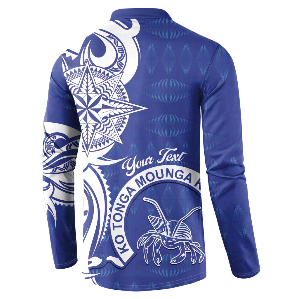 Personalised Queen Salote College Button Sweatshirt QSC Est 1926 Ngatu Pattern - Polynesian Pride