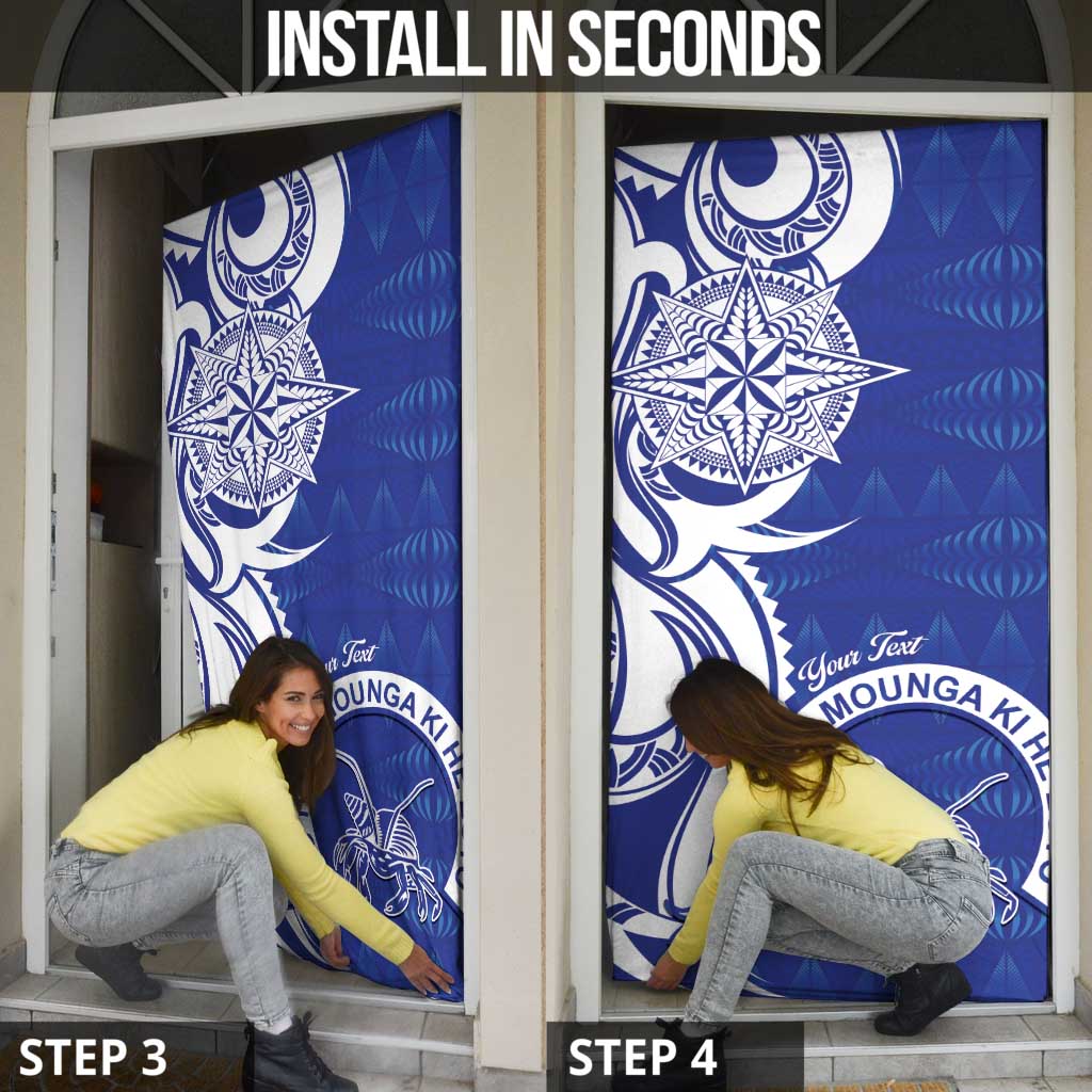 Personalised Queen Salote College Door Cover QSC Est 1926 Ngatu Pattern - Polynesian Pride