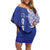 Personalised Queen Salote College Family Matching Off Shoulder Short Dress and Hawaiian Shirt QSC Est 1926 Ngatu Pattern - Polynesian Pride