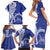 Personalised Queen Salote College Family Matching Short Sleeve Bodycon Dress and Hawaiian Shirt QSC Est 1926 Ngatu Pattern - Polynesian Pride